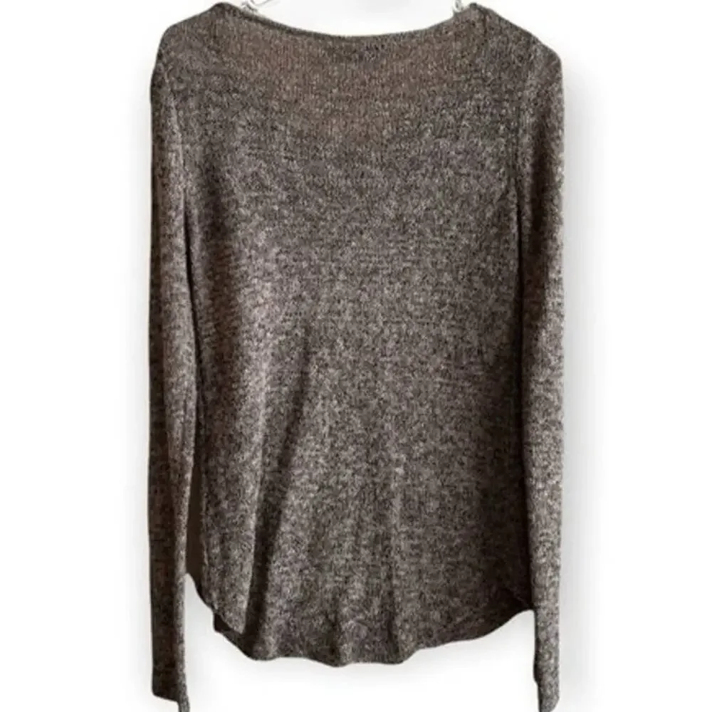 ZARA Brown Knit Long Sleeve Sweater Top, M